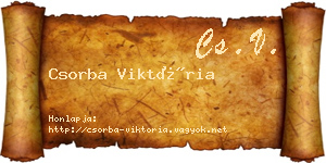 Csorba Viktória névjegykártya